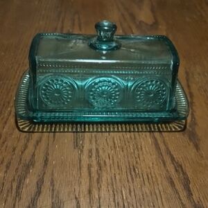 Vintage Glass Butter Dish